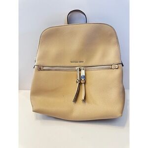 Michael Kors Pebble‎ Leather Backpack Beige Convertible Straps Everyday Casual